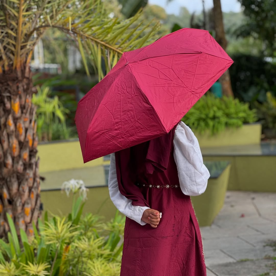 ☁️ frost shell umberllas— ₹499[❤️ cherry red]the umbrella that belongs in your bag. not just for