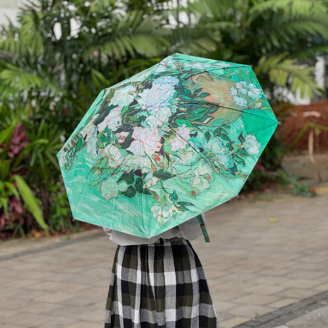 🌸✨ bloomwrap umberlla – ₹599[🍃 mint meadow – green]where beauty meets protection 💐your go to (1)